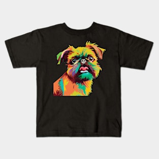 Brussels Griffon Pop Art - Dog Lover Gifts Kids T-Shirt